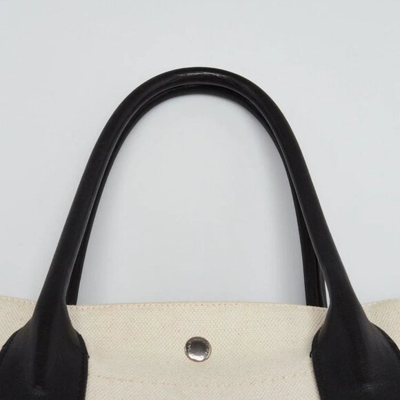 Yves Saint Laurent Natural Linen And Leather Rive Gauche Tote Bag - Picture 7 of 10